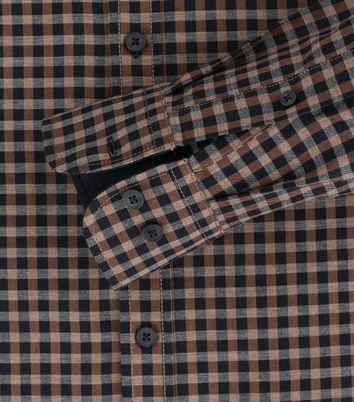 Casa Moda Casual Shirt Checks Brown Product / Detail