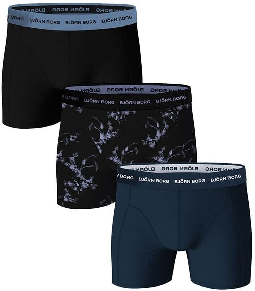 Bjorn Borg Boxers Cotton Stretch 3-Pack Black Blue Product