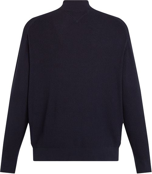 Tommy Hilfiger Big & Tall Half Zip Pullover Structure Navy Product / Achterkant