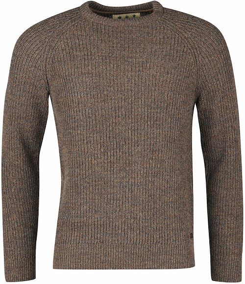 Barbour Pullover Lambswool Knitted Brown Product