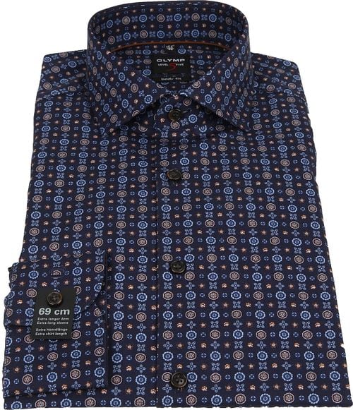 OLYMP Overhemd Level Five SL7 Print Navy Product