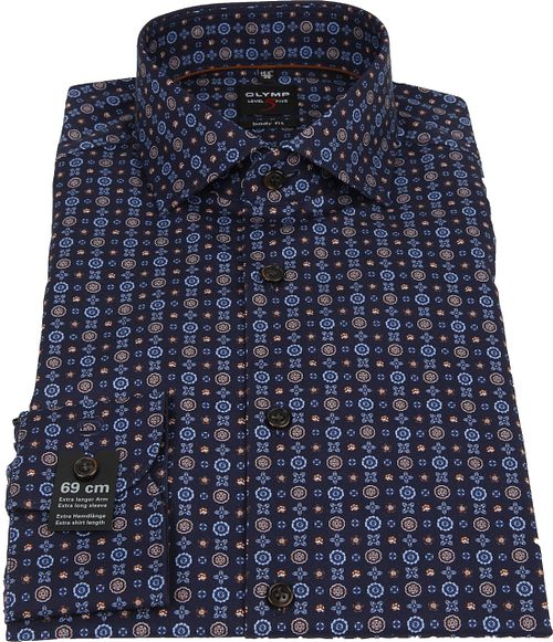 OLYMP Shirt Level Five SL7 Printed Navy Product