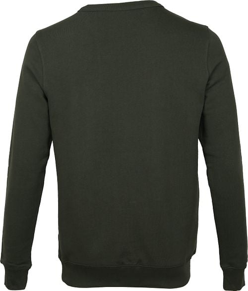 KnowledgeCotton Apparel Trui Elm Donkergroen Product / Achterkant