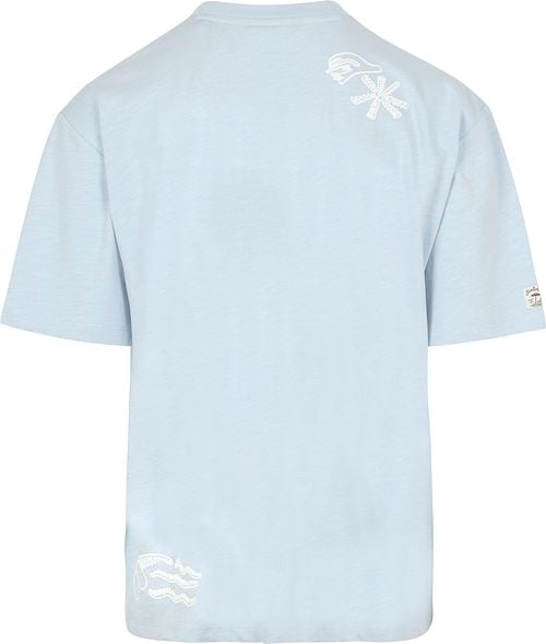 Scotch And Soda Slub Embroidery T-shirt Blue Product / Achterkant