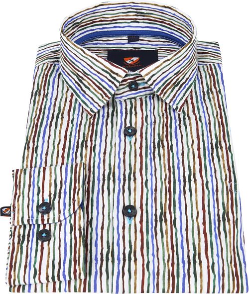 Suitable Overhemd Inked Stripes Multicolour Product / Detail