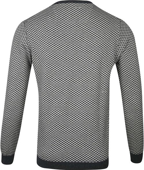 Suitable Pull-over Coton Doux Imprimé Gris Product / Achterkant