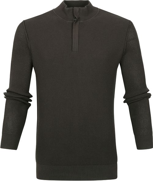 Suitable Pull-over George Demi-Zip Vert Foncé Product