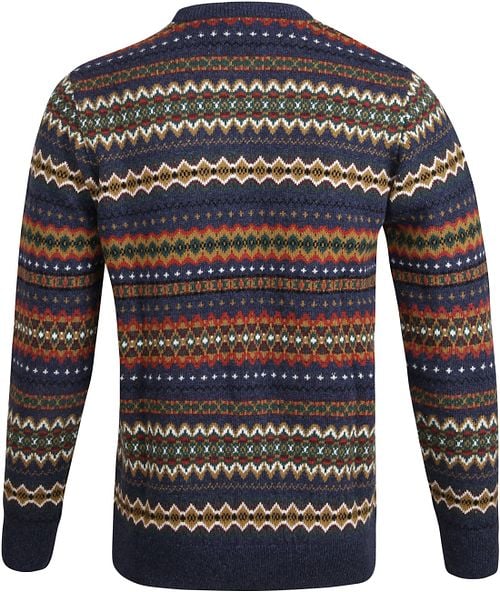 Barbour Pullover Wolle Fairisle Dessin Product / Achterkant