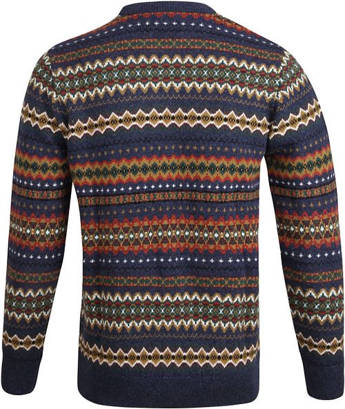 Barbour Pullover Wool Fairisle Dessin Product / Achterkant