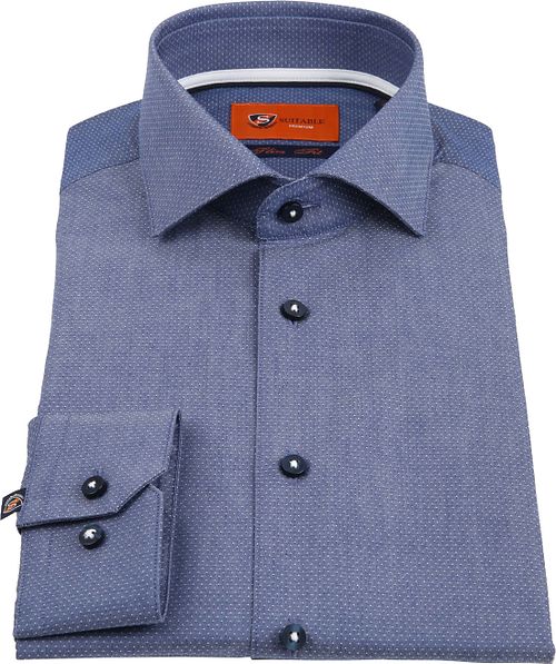 Suitable Chemise Col Italien Bleu Product