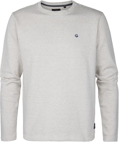 Petrol Sweater Bluewave Stripe Ecru Product