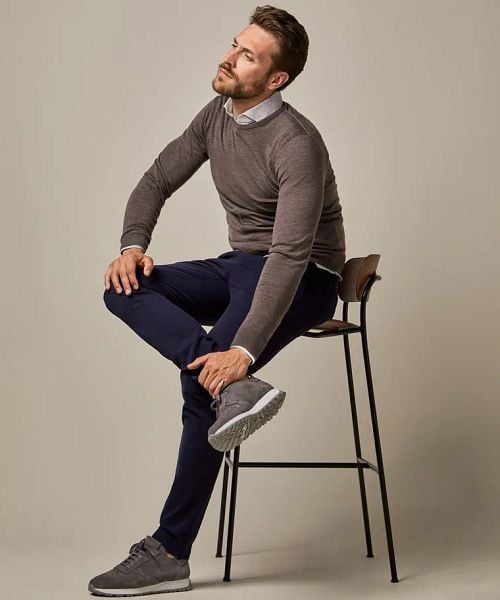 Profuomo Pullover Merino Taupe