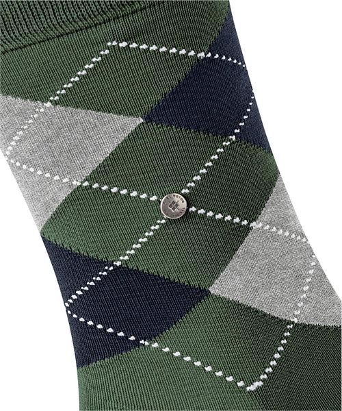 Burlington Manchester Socks Checkered Green 7982 Product
