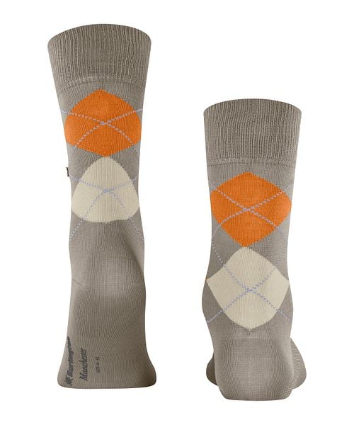 Burlington Manchester Socks Checkered Grey 4180 Product