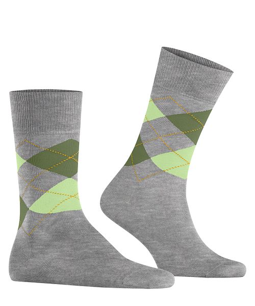 Burlington Manchester Socks Checkered Grey Product
