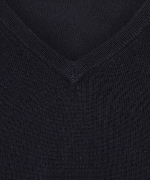 Steppin' Out Pullover Cotton Cashmere V-Neck Navy Product / Detail