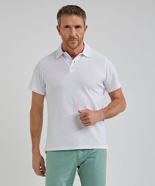 Steppin' Out Polo Sports Weiß Model / Voorkant