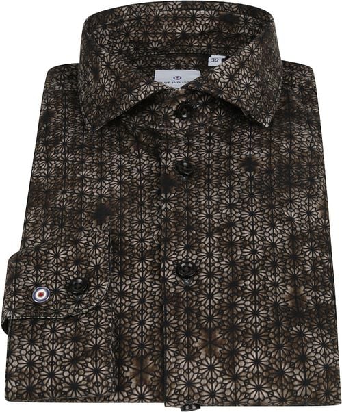 Blue Industry Shirt Melange Floral Dark Brown Product / Detail