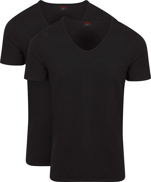 Levi's T-Shirt Col-V Noir Lot de 2 Product