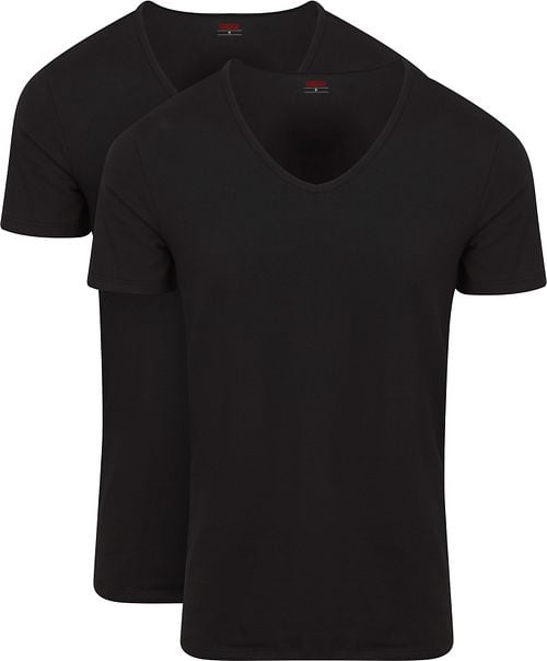 Levi's T-Shirt V-Hals Zwart 2-Pack Product