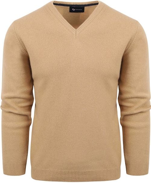 Suitable Pullover Wolle V-Neck Beige Product