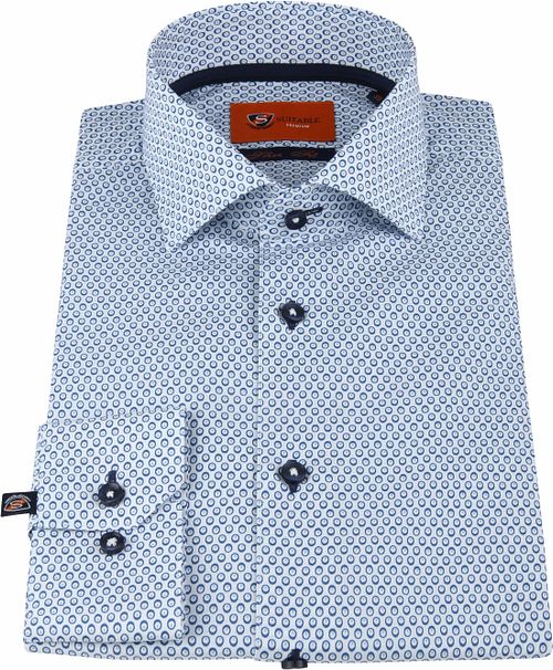 Suitable Hemd Blauw Ogen Slim Fit Product / Detail