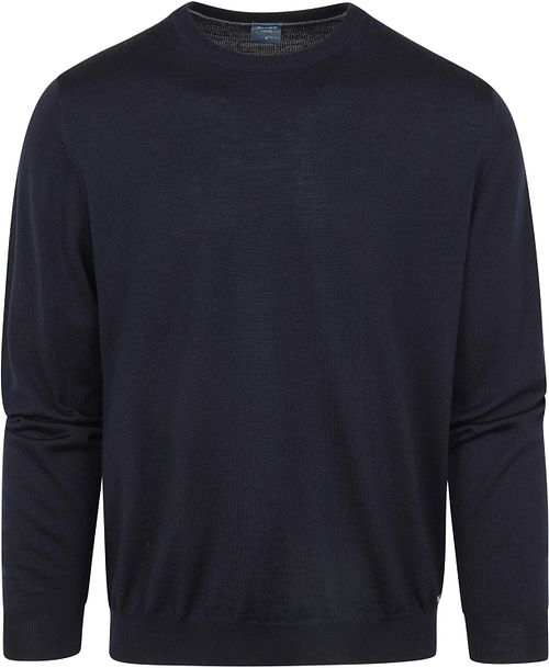 Olymp Pull Col Rond Wool Bleu Foncé Product