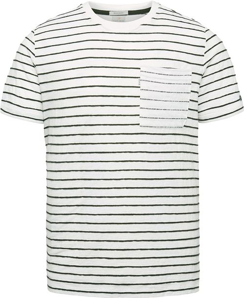 Cast Iron T Shirt Stripes Chest Pocket White Product