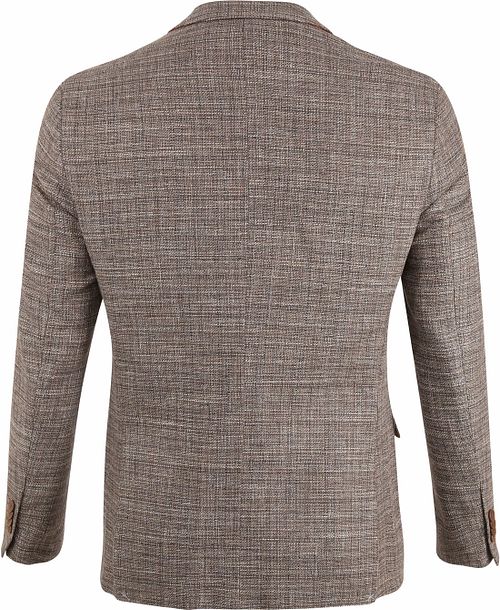 Suitable Prestige Blazer Tollegno Woolmix Brown Product / Achterkant