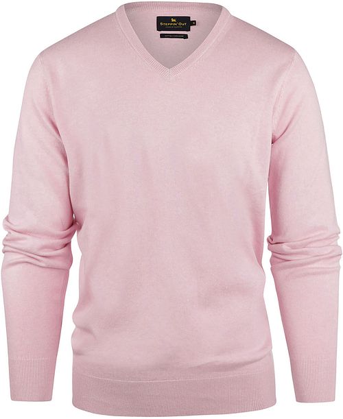 Steppin' Out Pullover Cotton Cashmere V-Neck Pink Product
