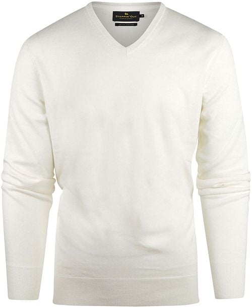 Steppin' Out Trui Cashmere V-hals Off White Product