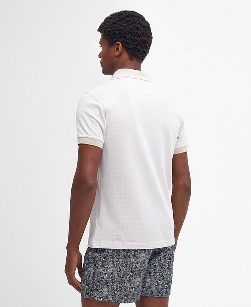Barbour Polo Shirt Beige Model / Achterkant