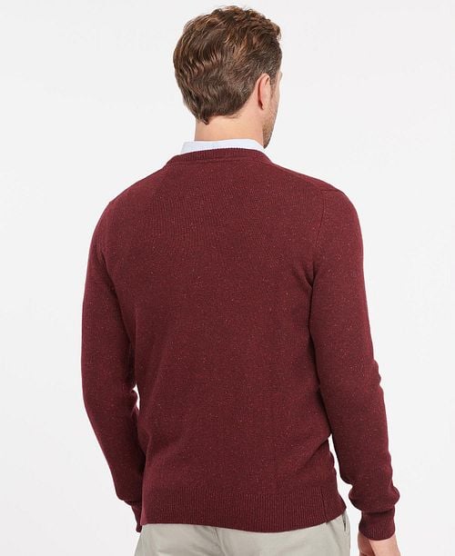 Barbour Tisbury Pullover Wolle Bordeaux Model / Voorkant