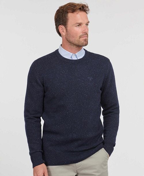 Barbour Tisbury Pullover Wolle Dunkelblau Model / Voorkant