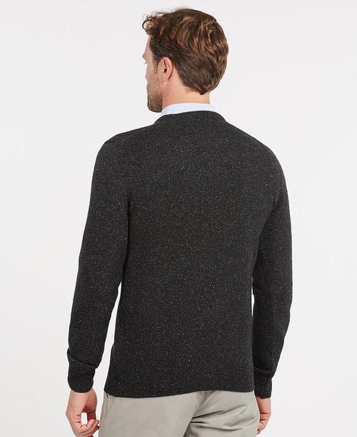 Barbour Trui Lamswol Zwart Model / Achterkant