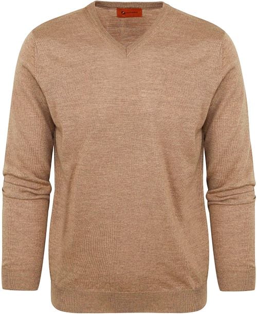 Suitable Pullover V-Hals Wol Beige Product