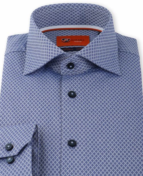 Suitable Hemd Kobalt Print 61-07 Product / Detail