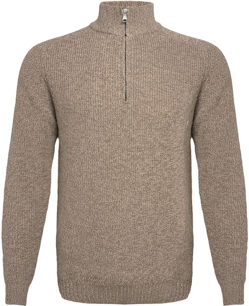 R2 Half Zip Pull Heavyknit Laine Merino Marron Clair Product