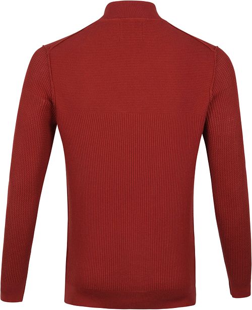 Suitable George Pullover Half Zip Rust Product / Achterkant