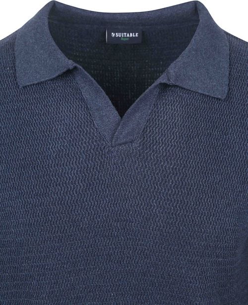 Suitable Pullover Riva Structure Melange Navy Product / Detail
