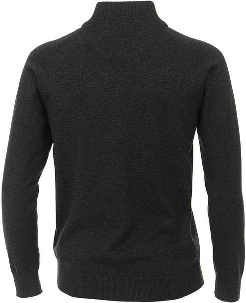 Casa Moda Pullover Zip Anthracite Product / Achterkant