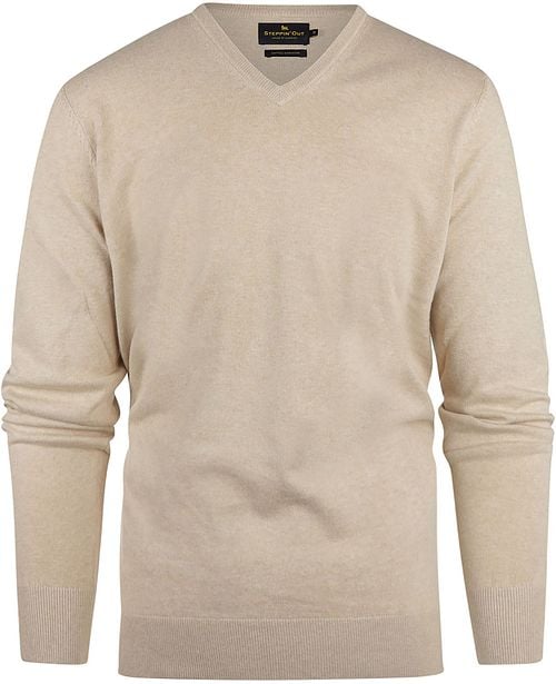 Steppin' Out Pullover Cashmere V-Neck Ecru Product