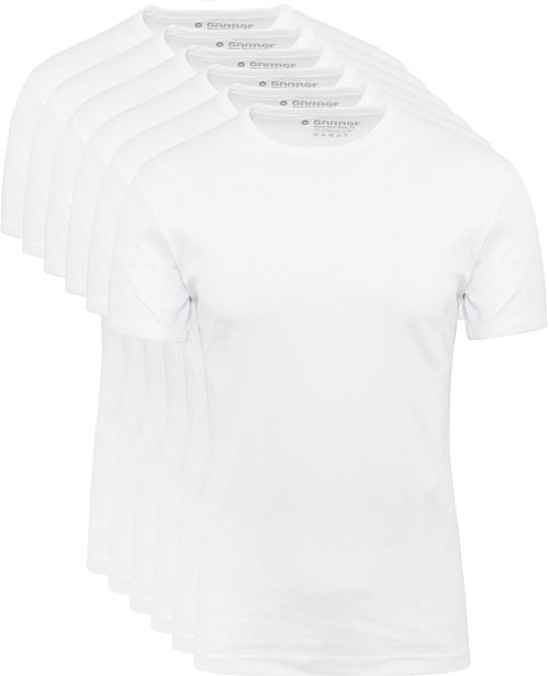 Garage Stretch Basique Col Rond Blanc Lot de 6 Product