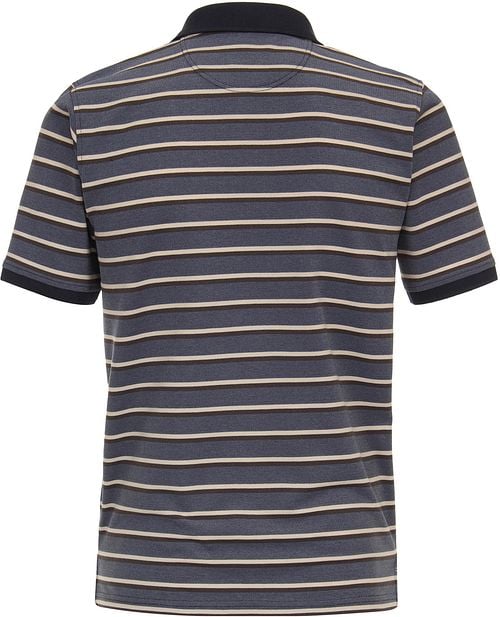 Casa Moda Poloshirt Bleu Rayé Product / Achterkant