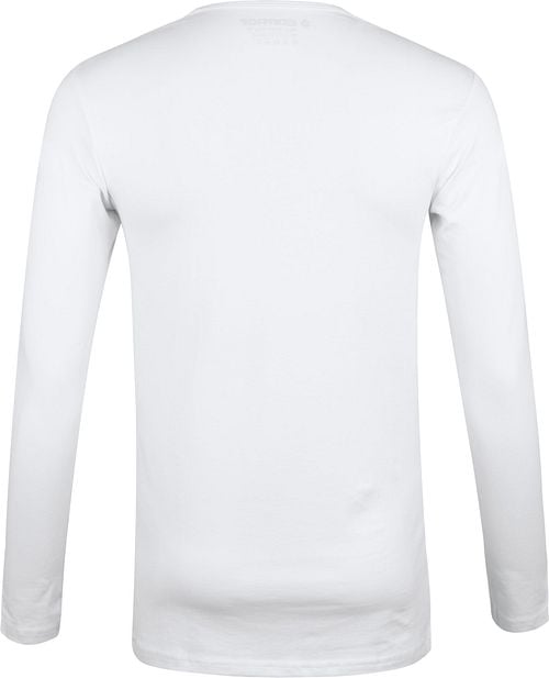 Garage Basic Longsleeve T-Shirt Stretch White Product / Achterkant