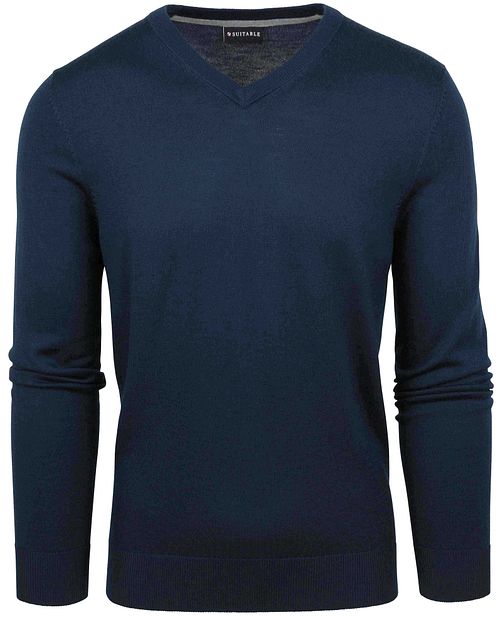 Suitable Merino Pullover V-Neck Navy Product