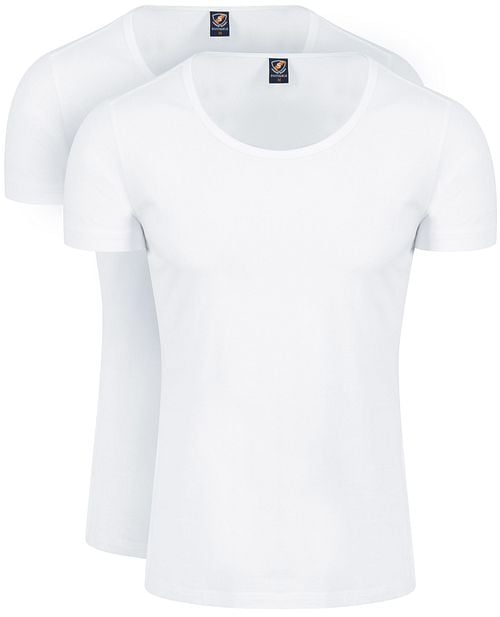 Suitable Otaru T-Shirt Brede Ronde Hals Wit 2-Pack Product