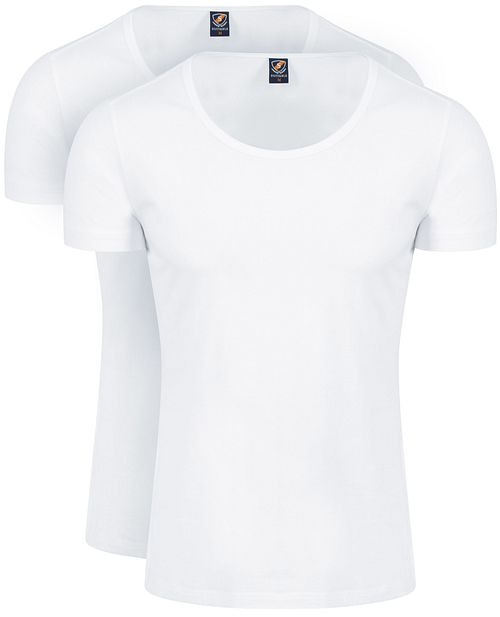 Suitable Otaru T-Shirt Wide Round Neck White 2-Pack Product