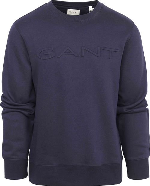 Gant Pullover Embossed Logo Navy Product