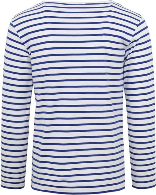 Armor-Lux Houat Sweater Stripes Cobalt Blue White Product / Achterkant